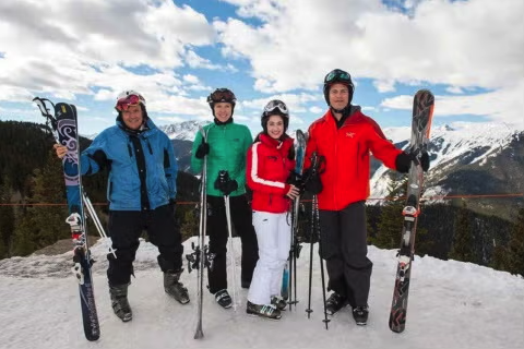 Skiers in Aspen