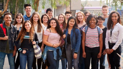 Group of smiling young adults