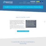 Screenshot for webpage: "Toolkit for Developing High-Performing Industry Partnerships"