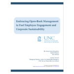 Screenshot of the cover page for "Embracing Open–Book Management to Fuel Employee Engagement and Corporate Sustainability" by the UNC Kenan-Flagler Business School