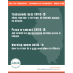 Screenshot of first page: "Working under COVID-19: How to return to a safe workplace in Illinois"