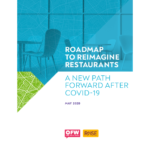 Screenshot of first page: "Roadmap to Reimagine Restaurants: A New Path Forward After COVID-19"