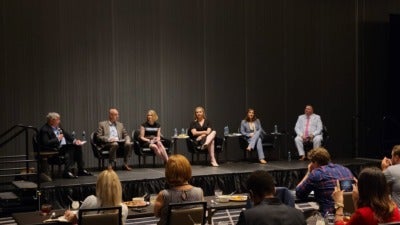 Shelly Steward and others take part in a public discussion at the Council of State Government's Southern Legislative Conference