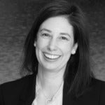 Black and white photo of Noelle Montaño