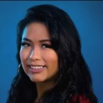 headshot of Ximena Bustillio against a blue background