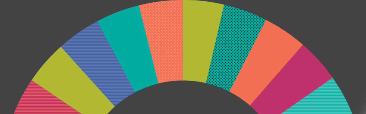 Colorful arc meant to portray a pathway