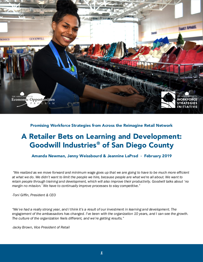 A Retailer Bets on Learning and Development: Goodwill Industries of San Diego County