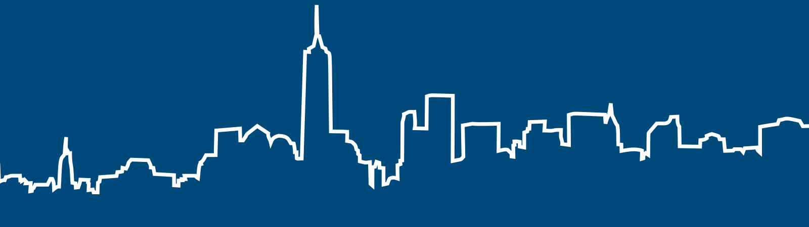 Line drawing of New York City skyline