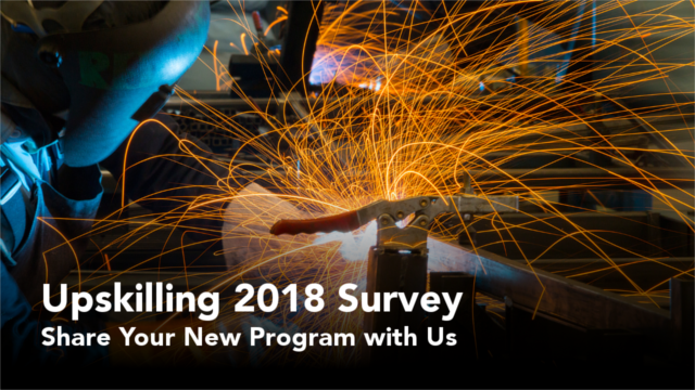 Person welding and sparks flying