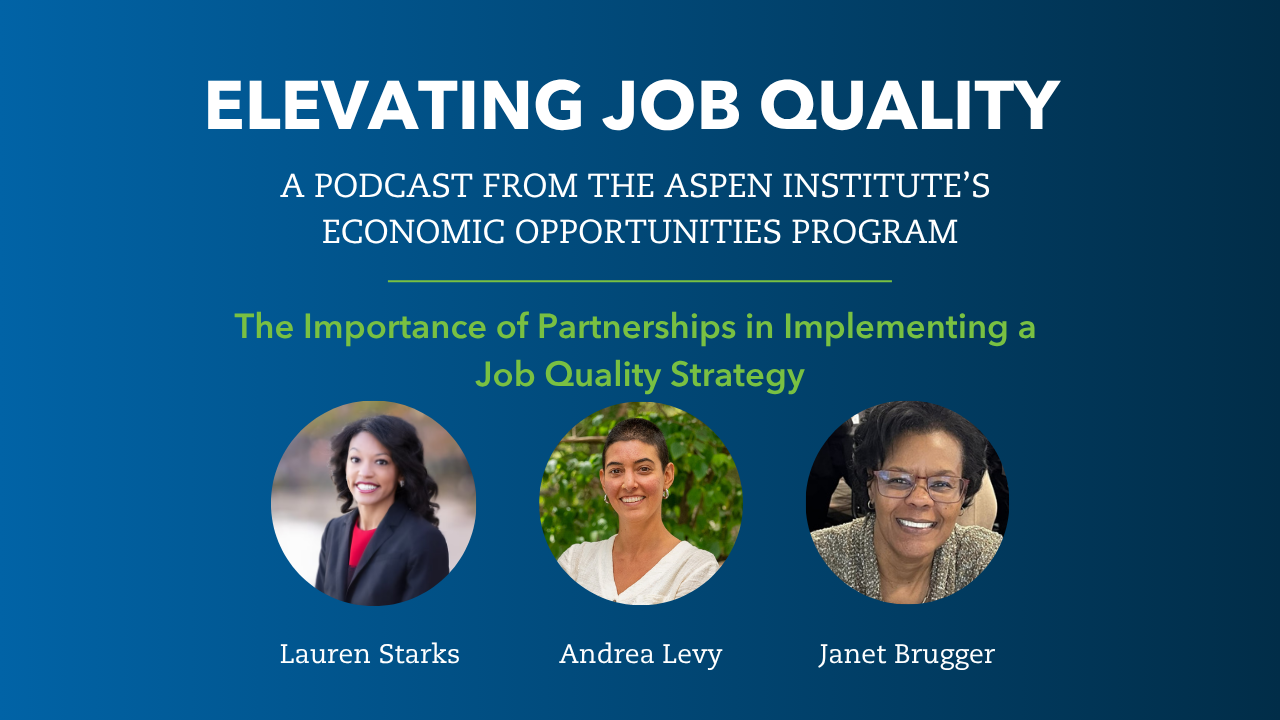 Cover image that features a headshot of three speakers: Lauren Starks, Andrea Levy, and Janet Brugger. This image links to the episode on YouTube.