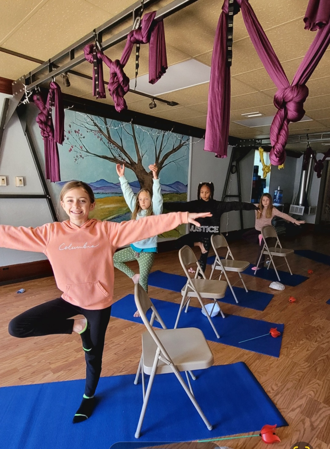 The Yoga Sisterhood group in North Wilkesboro, NC. Photo credit: Susan Cogdill